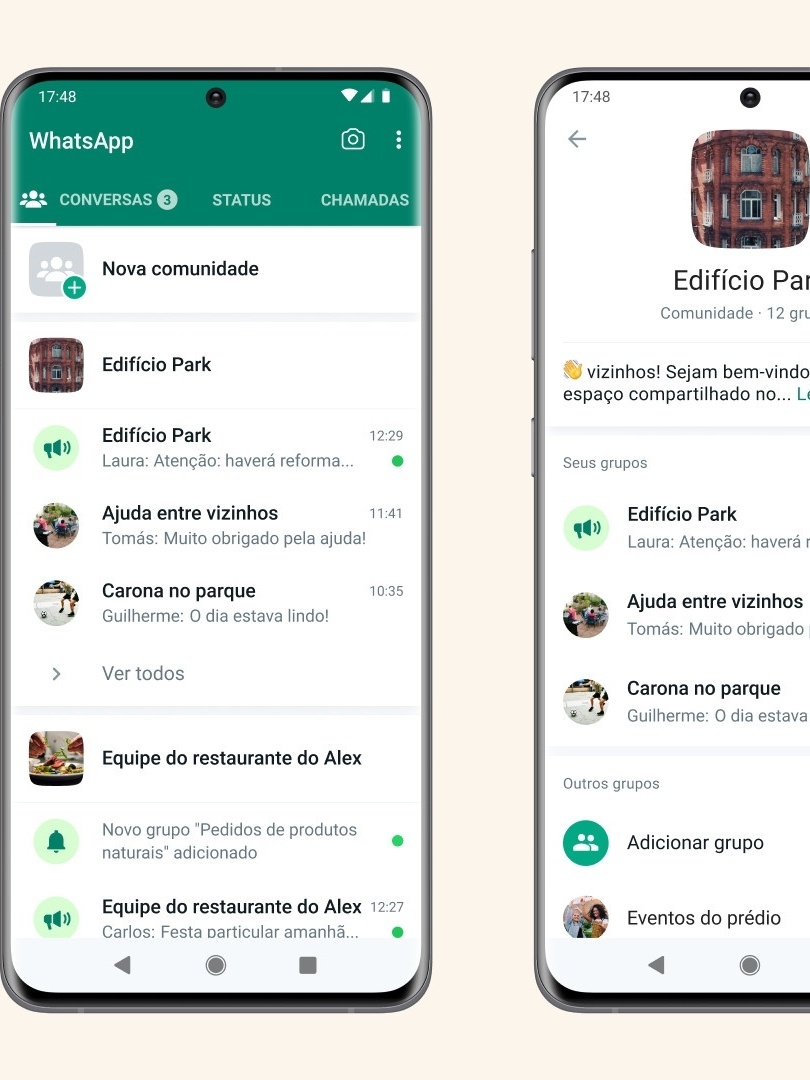 Depois de utilizar os grupos de família do WhatsApp, a nova