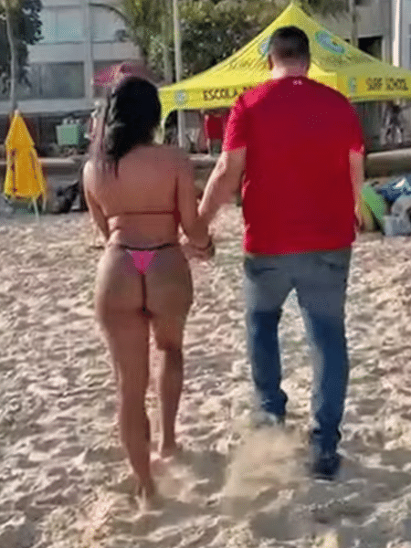 Larissa Medeiros da Silva foi presa enquanto tomava sol em uma praia de Copacabana - Reprodução/TV Globo