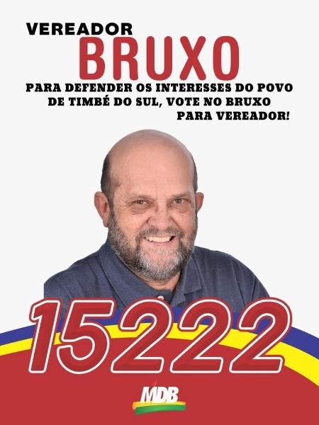 Petista mais conhecido de Timbé do Sul, Bruxo concorreu a vereador pelo MDB em 2020