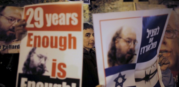 Em janeiro de 2014, israelense protestaram pela libertação de Pollard - 2.jan.2014-Ammar Awad/Reuters