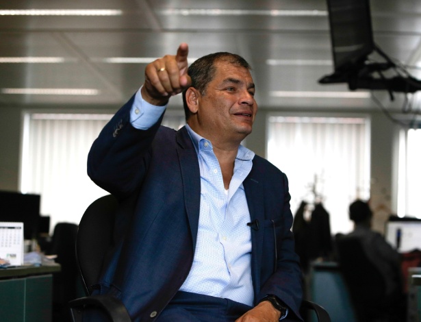 O ex-presidente equatoriano Rafael Correa, em Bruxelas - Aris Oikonomou/AFP