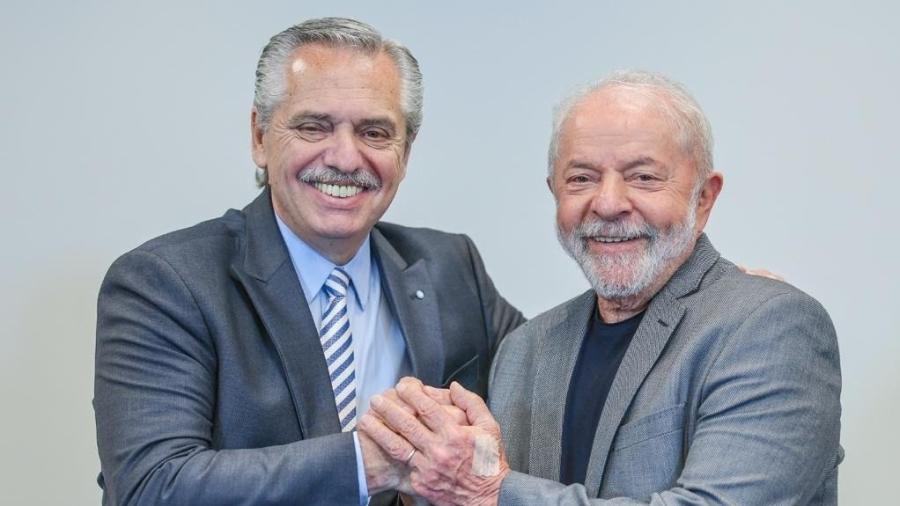 Lula posa com o presidente da Argentina, Alberto Fernández - Ricardo Stuckert