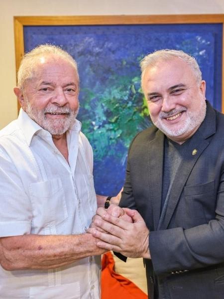 O presidente da Petrobras, Jean Paul Prates, e o presidente Lula