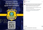 Página da PRF de SE pede doação para Bolsonaro; órgão aponta ataque hacker - Reprodução de redes sociais