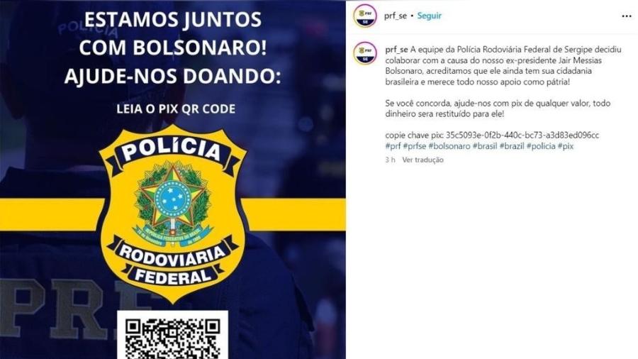 Em nota, a Polícia Rodoviária Federal afirmou que "uma fraude foi detectada" e que providências para retirada da publicação estão em andamento - Reprodução de redes sociais