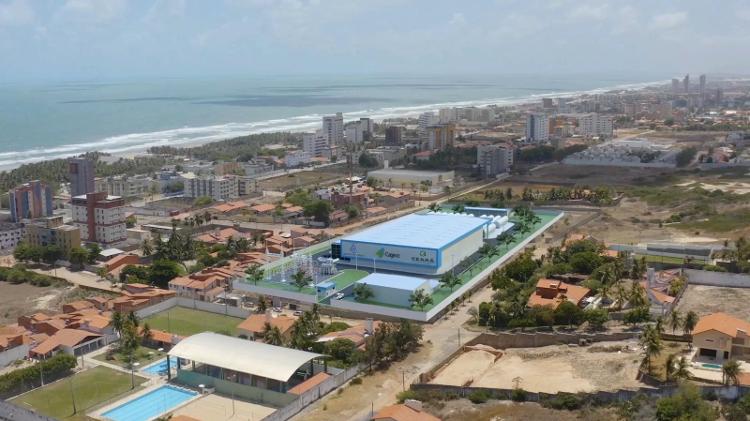 Imagem da planta da usina da dessalinização em Fortaleza