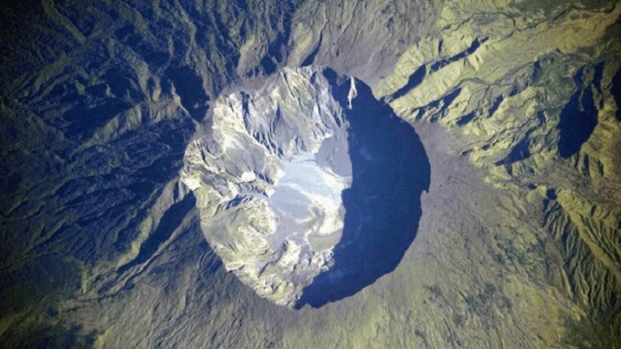 O Monte Tambora, na Indonésia