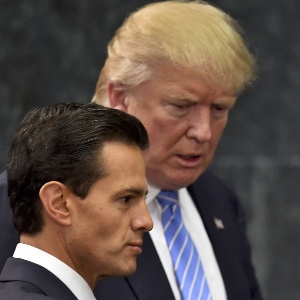 Peña Nieto e Trump se encontraram durante a campanha presidencial do republicano - Yuri Cortez/AFP
