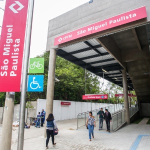 Fachada da estação São Miguel Paulista, da CPTM, na zona leste de SP - Edson Lopes Jr/A2 Fotografia