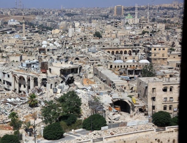 13.ago.2018 - Aleppo, na Síria: a cidade sofreu uma série de destruições nos últimos anos - Getty Images