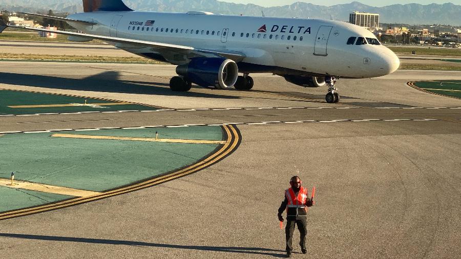 Avião da Delta Air Lines em Los Angeles, nos Estados Unidos - REUTERS/Lucy Nicholson