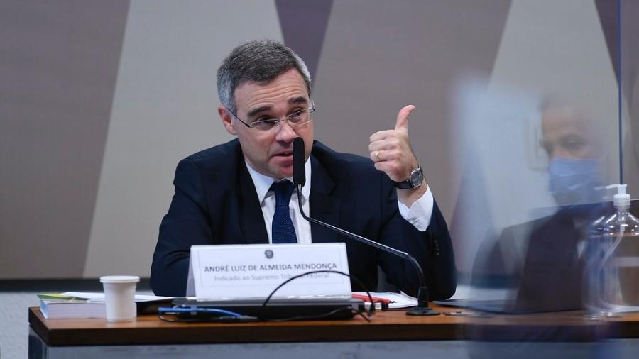 O ex-ministro da Justiça, André Luiz Mendonça, durante sabatina na CCJ do Senado - Edilson Rodrigues/Agência Senado
