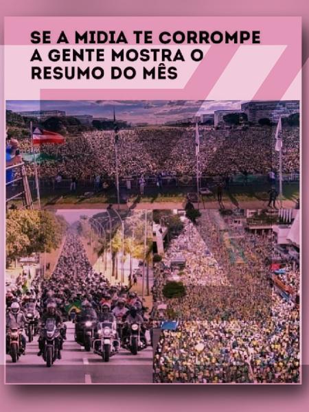 3.jun.2022 - Post no Facebook engana ao divulgar atos pró-Bolsonaro de 2021 como se fossem atuais - Projeto Comprova