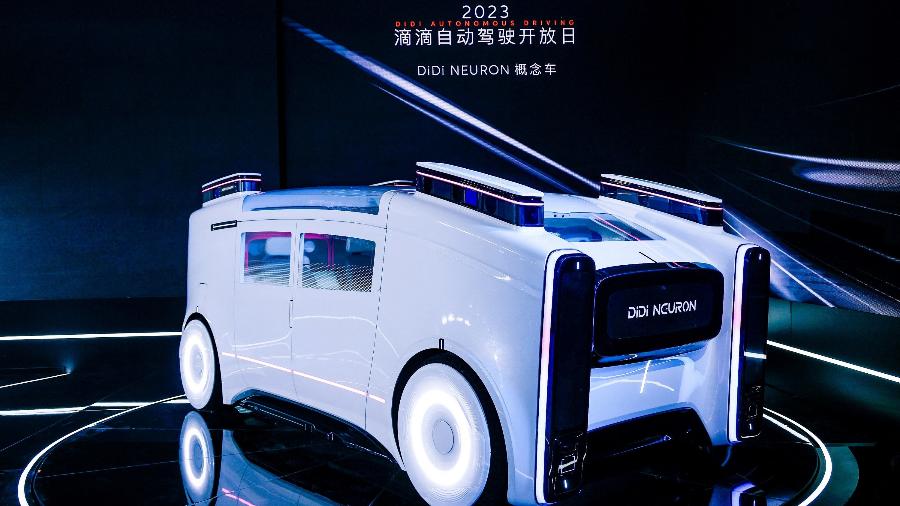 Carro conceito autônomo Didi Neuron; empresa chinesa dona da brasileira 99 quer ter carros autônomos até 2025 - Didi Global/Divulgação via Reuters
