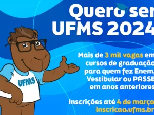 Vestibular Quero ser UFMS 2024 oferece mais de 3,4 mil vagas