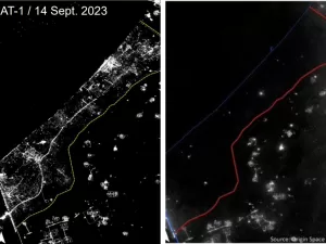 Imagens aéreas mostram antes e depois da guerra na Faixa de Gaza