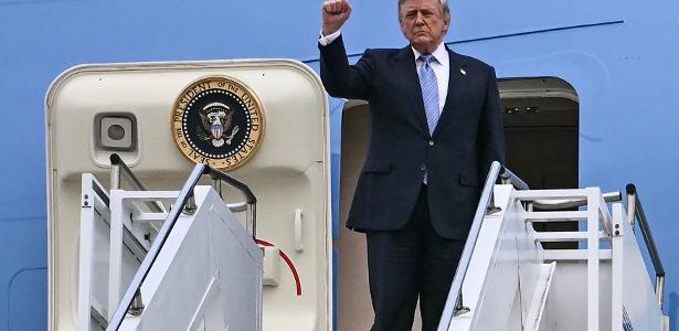 Trump retorna aos EUA após dois dias de reuniões com Xi Jinping