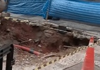 Escavadeira atinge tubulação e causa vazamento de gás no centro de SP