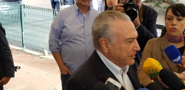 O presidente Michel Temer chega para votar em São Paulo 