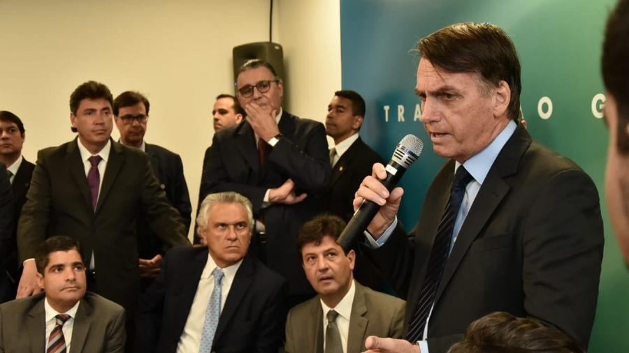 12.dez.2018 - Bolsonaro durante encontro com a bancada do DEM - Rafael Carvalho/Divulgação
