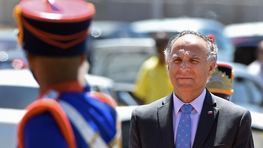 O chanceler chileno, Teodoro Ribera, chega ao Itamaraty para encontro com o chanceler brasileiro - Evaristo Sá/AFP