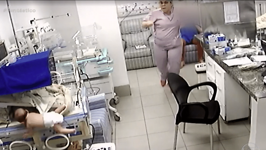 Bebê rola da incubadora e cai no chão em maternidade do Pará - Reprodução/TV Globo