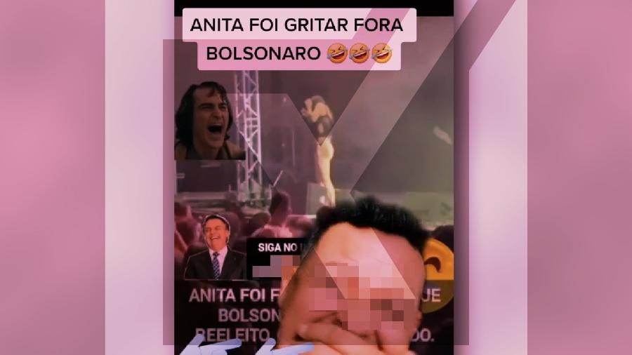 22.jun.2022 - A cantora que aparece nas imagens é a franco-espanhola La Zowi, que discutiu com a plateia durante uma apresentação na Europa - Projeto Comprova