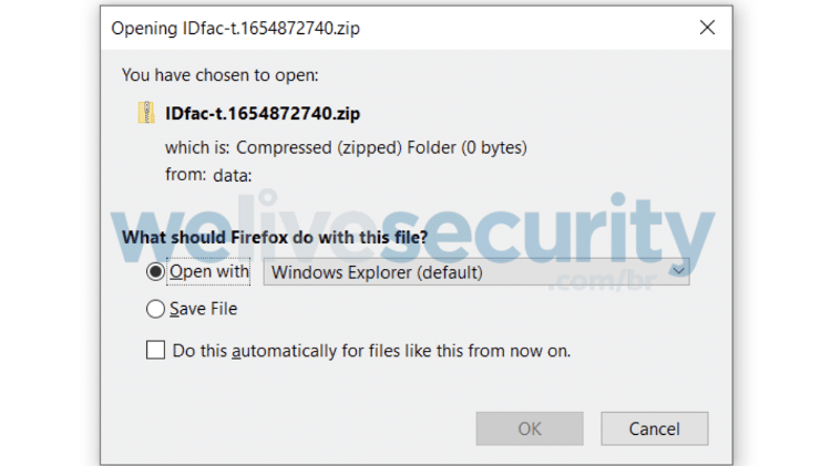 Site indica o download de um arquivo zip que tem o vírus escondido - Welivesecurity - Welivesecurity