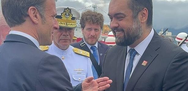 Castro 'corta' Lula de foto com Macron, mas mão do presidente aparece