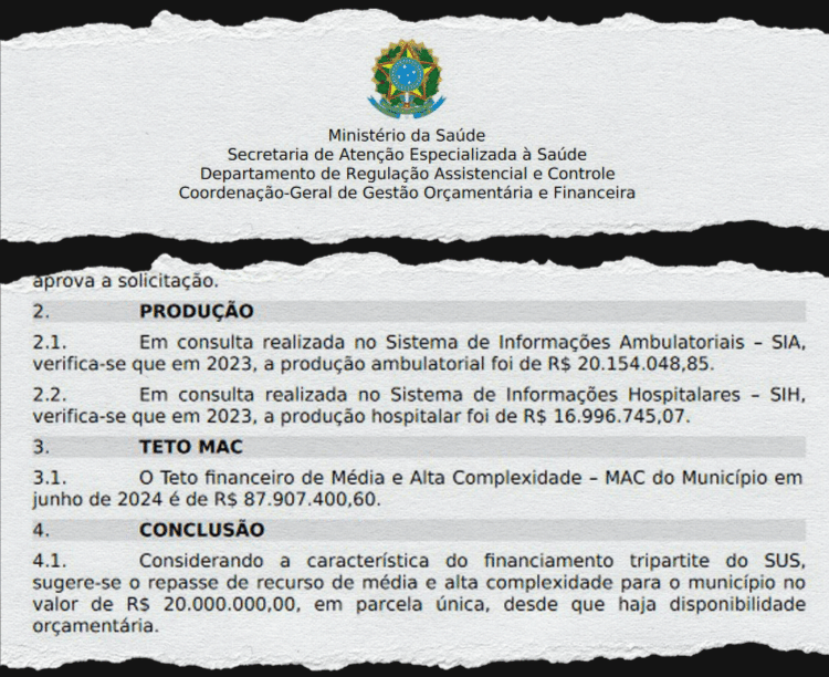 Análise técnica com apenas três parágrafos liberou verbas para Mauá