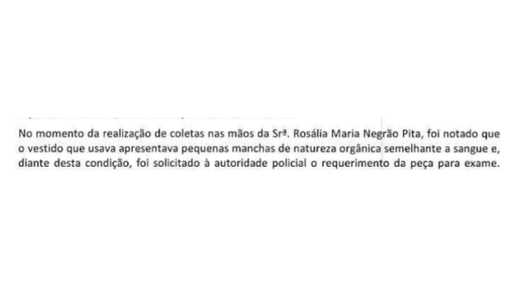 Trecho do laudo Trecho do laudo