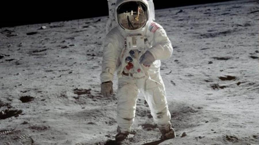O americano Buzz Aldrin foi um dos austronautas caminhou sobre a Lua - NASA