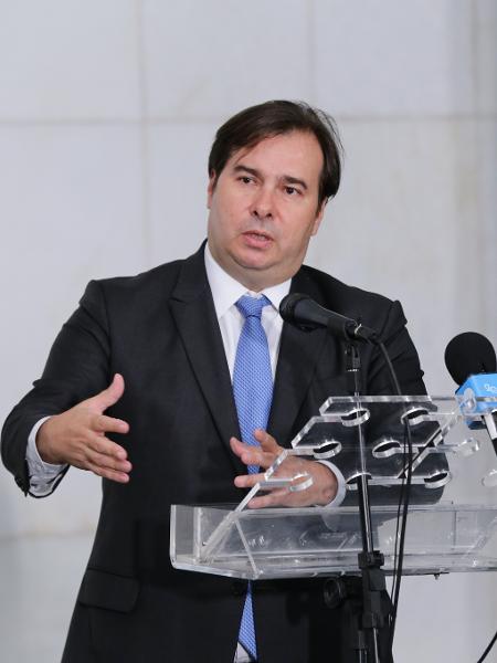 O presidente da Câmara dos Deputados, Rodrigo Maia (DEM-RJ), em entrevista coletiva sobre o coronavírus - Michel Jesus/Câmara dos Deputados