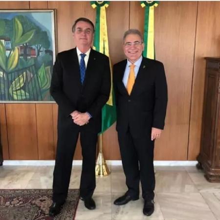 Jair Bolsonaro com Marcelo Queiroga - Divulgação