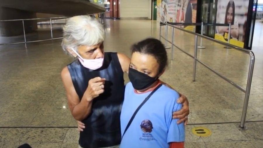 Mulher que vivia sem remuneração e se alimentava de restos reencontrou mãe em Aeroporto de Minas Gerais - Reprodução/Polícia Civil