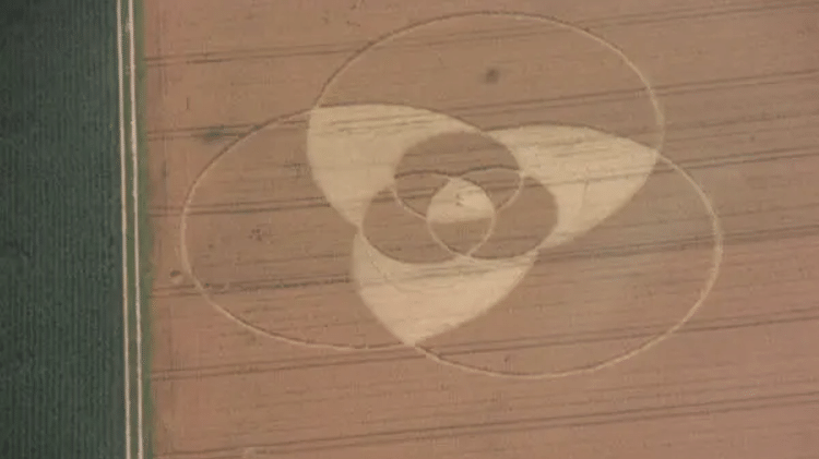 A mandala-shaped crop circle appeared in Switzerland in 2012 - Reproduction/Wikipedia - Reproduction/Wikipedia