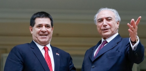 Horacio Cartes e Michel Temer se encontraram em outubro de 2016, em Assunção - Beto Barata/Presidencia de Brasil