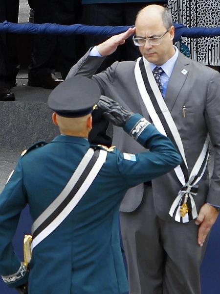 O governador do Rio, Wilson Witzel, em cerimônia da Polícia Militar - SEVERINO SILVA/AGÊNCIA O DIA/AGÊNCIA O DIA/ESTADÃO CONTEÚDO