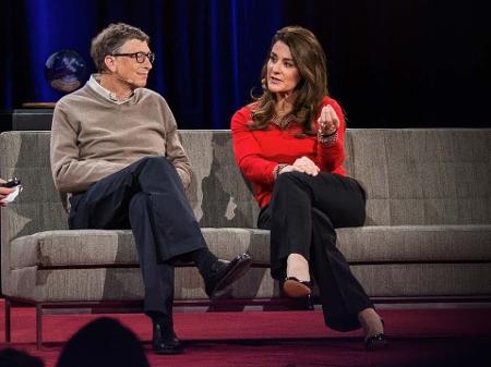 Bill e Melinda Gates sendo entrevistados durante TedTalk - Reprodução/Ted/YouTube