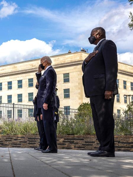 Foto ilustrativa: presidente Biden participa de cerimônia em homenagem às vítimas de 11 de setembro no Pentagono - Kevin Dietsch/ GETTY IMAGES NORTH AMERICA / AFP