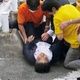 Former Japanese Prime Minister Shinzo Abe being treated after being shot - Kyodo/ Reuters