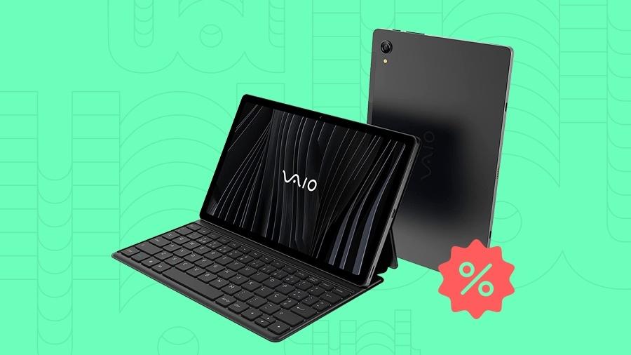 Tablet da Vaio pode ser adquirido por um preço menor com uso de cupom de desconto - Arte UOL