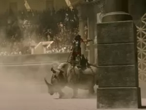 'Gladiador 2' mostra rinoceronte em batalha sangrenta, mas isso era real?