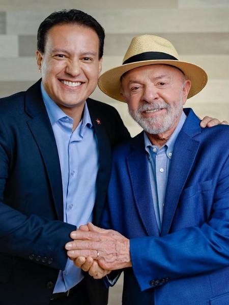 Felipe Camarão, candidato no PT no Maranhão, e Lula Felipe Camarão, candidato no PT no Maranhão, e Lula