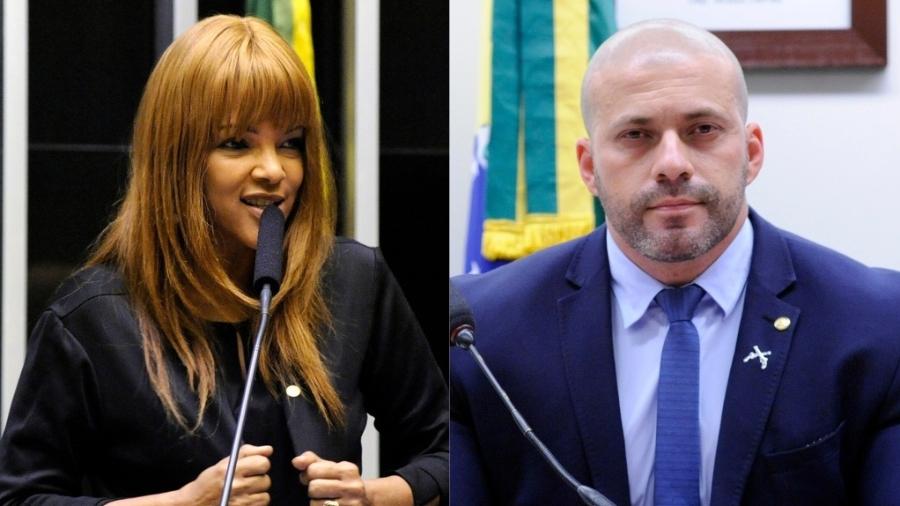 Flordelis e Daniel Silveira são alvos de procedimentos disciplinares por quebra de decoro parlamentar - Cleia Viana/Câmara dos Deputados/Arte UOL