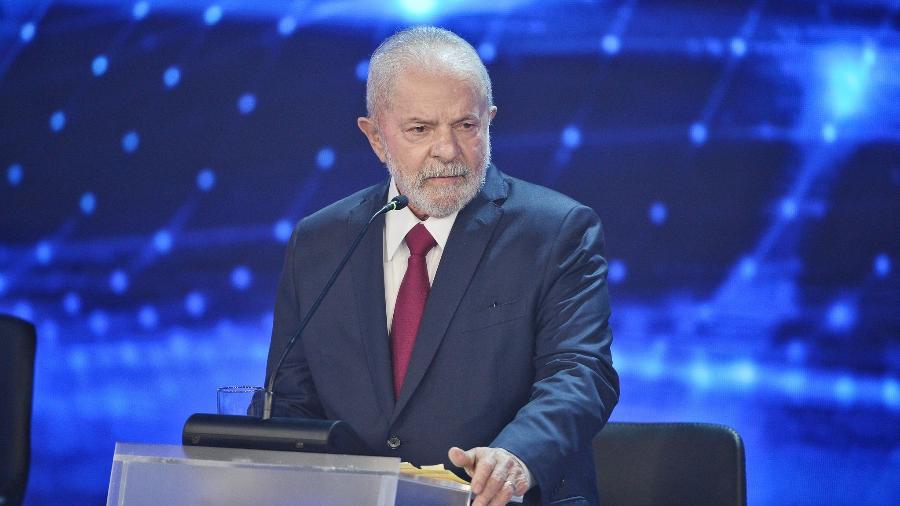 Ex-presidente Lula (PT) durante debate presidencial UOL, Band, Folha de S.Paulo e TV Cultura - Renato Pizzutto/Band