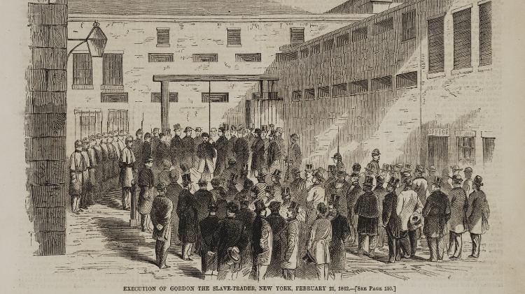 Ilustração de 1862 da execução de Gordon 