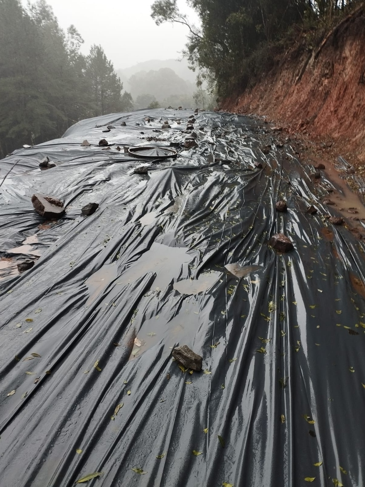 Risco de desmoronamento ameaça bloqueio na Rota do Sol, em Caxias do Sul