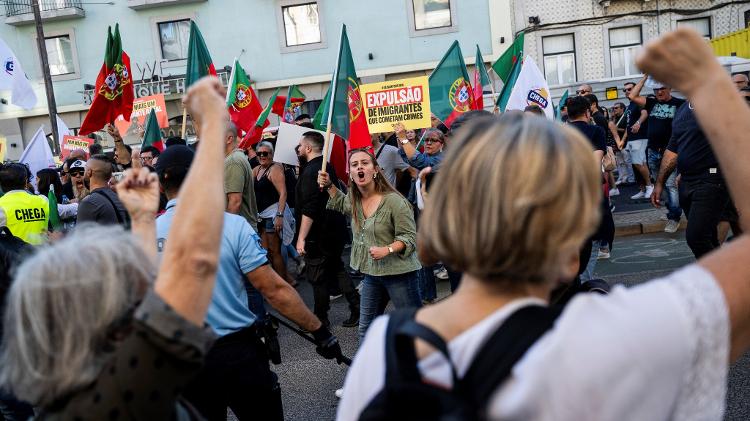 Manifestação de domingo em Lisboa convocada pelo partido de ultradireita Chega contra a "imigração descontrolada" em Portugal  