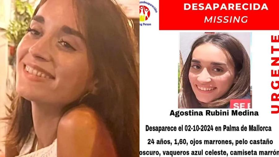 Agostina Rubini Medina desapareceu em 2 de outubro